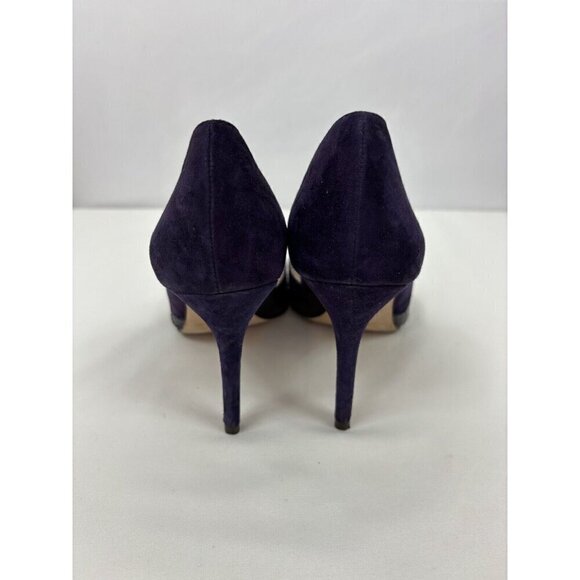 Louise et Cie Hermosah Pumps Heels Purple Suede Snakeskin Embossed 7.5 M 7.5M - Picture 3 of 8